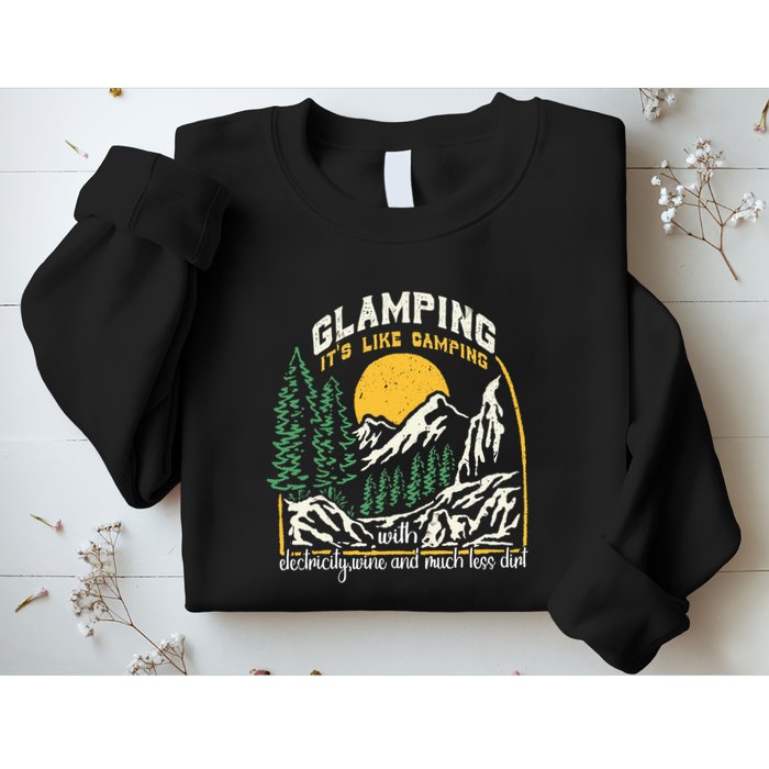 Glamping Definition Glamper Its Like Camping Spark Campers Sweatshirt