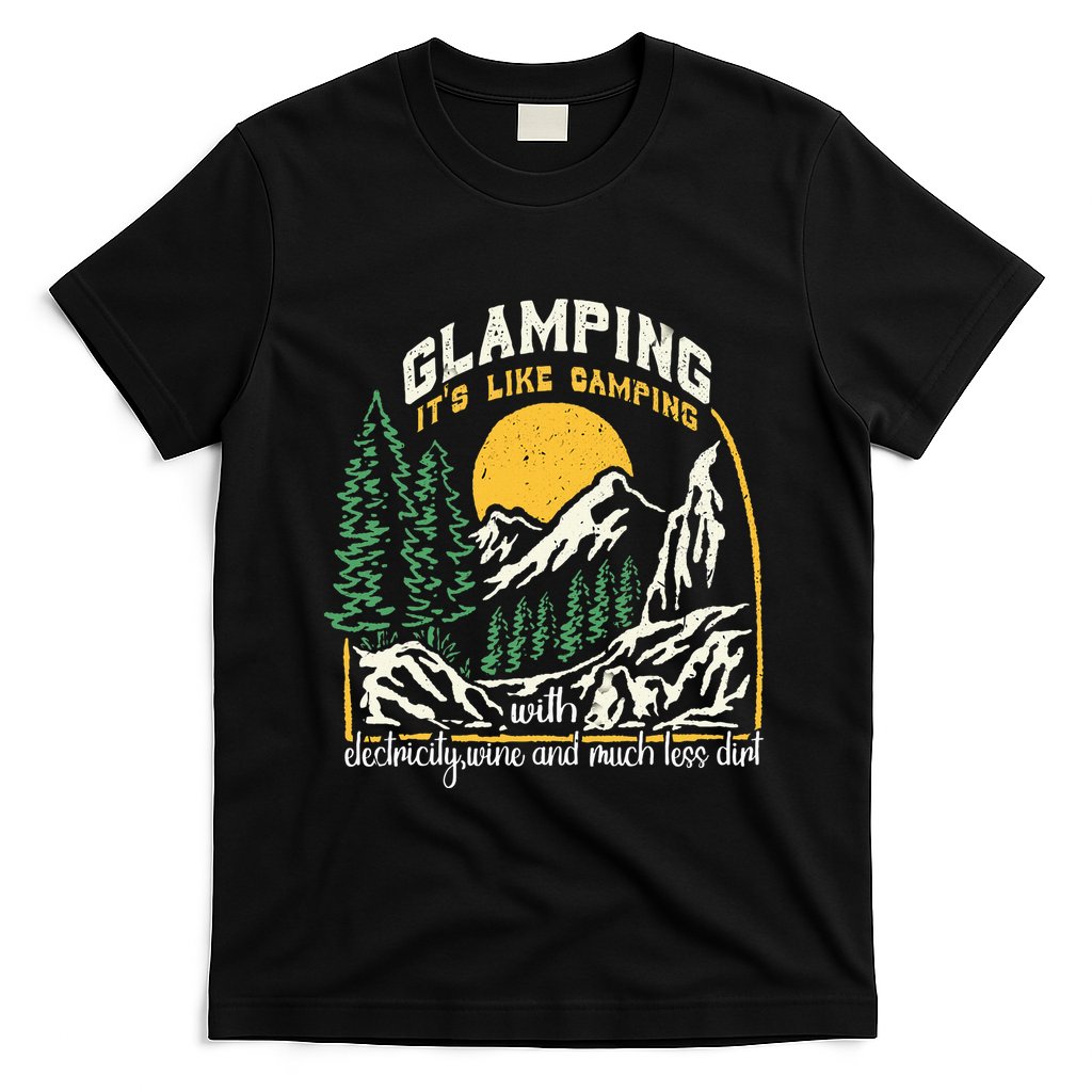 Glamping Definition Glamper Its Like Camping Spark Campers T-Shirt