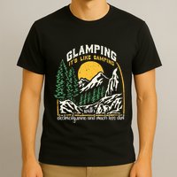 Glamping Definition Glamper Its Like Camping Spark Campers T-Shirt