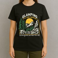 Glamping Definition Glamper Its Like Camping Spark Campers T-Shirt