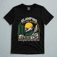 Glamping Definition Glamper Its Like Camping Spark Campers T-Shirt