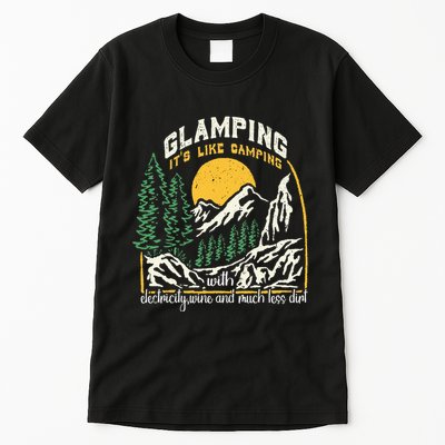 Glamping Definition Glamper Its Like Camping Spark Campers Tall T-Shirt
