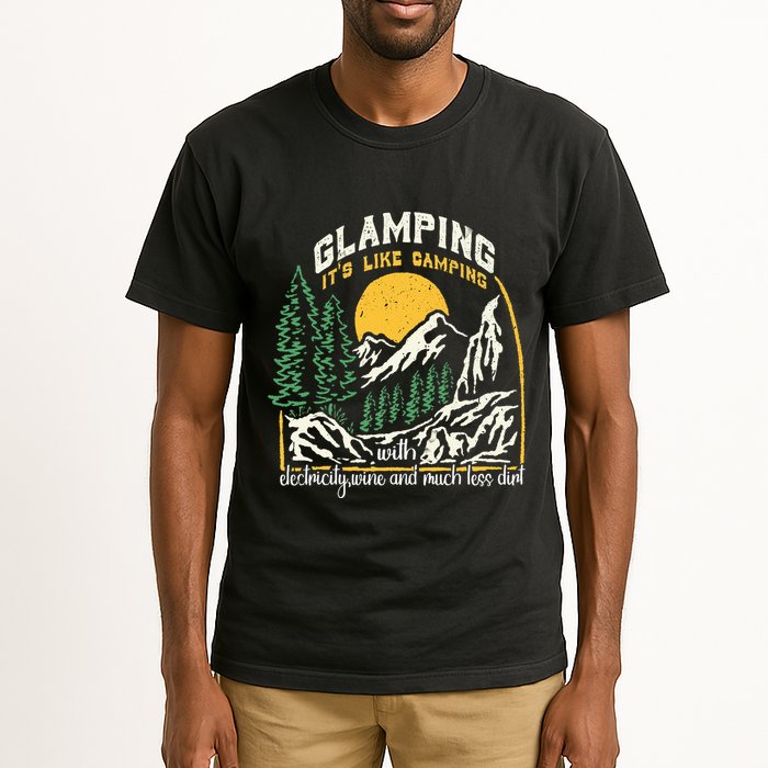 Glamping Definition Glamper Its Like Camping Spark Campers Tall T-Shirt