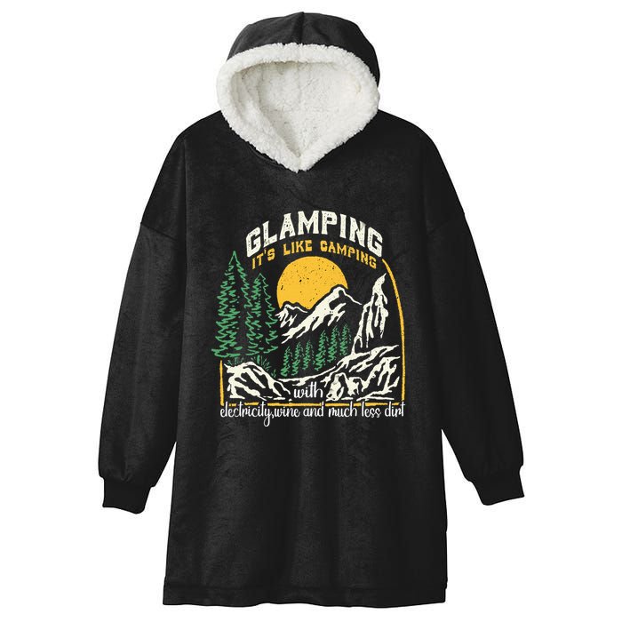 Glamping Definition Glamper Its Like Camping Spark Campers Hooded Wearable Blanket