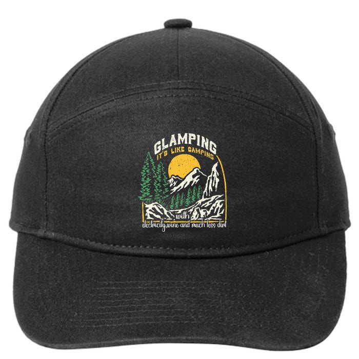 Glamping Definition Glamper Its Like Camping Spark Campers 7-Panel Snapback Hat