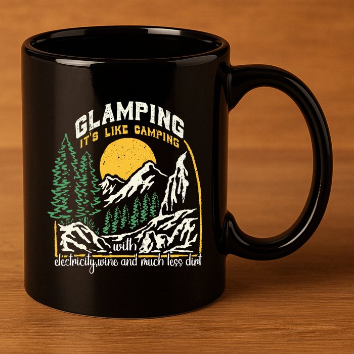 Glamping Definition Glamper Its Like Camping Spark Campers 11oz C Handle Ceramic Mug