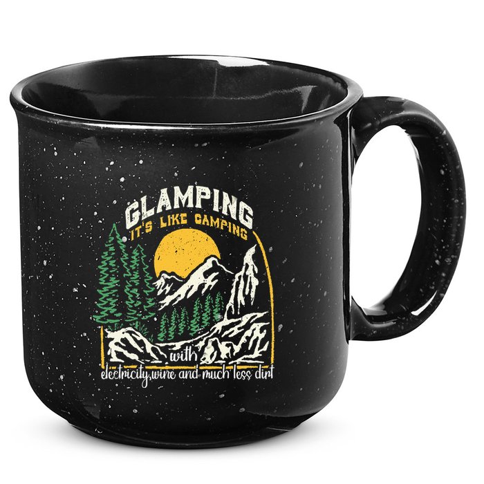 Glamping Definition Glamper Its Like Camping Spark Campers 15oz Campfire Ceramic Mug