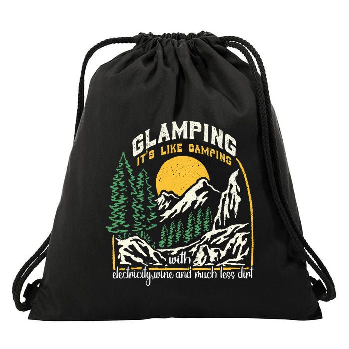 Glamping Definition Glamper Its Like Camping Spark Campers Drawstring Bag