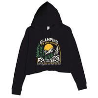 Glamping Definition Glamper Its Like Camping Spark Campers Crop Fleece Hoodie