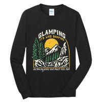 Glamping Definition Glamper Its Like Camping Spark Campers Tall Long Sleeve T-Shirt