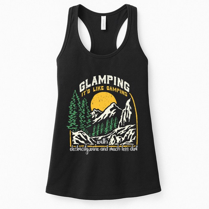 Glamping Definition Glamper Its Like Camping Spark Campers Womens Tank Top