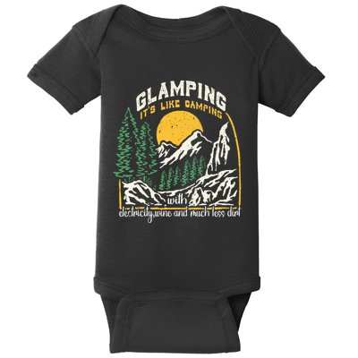 Glamping Definition Glamper Its Like Camping Spark Campers Baby Bodysuit
