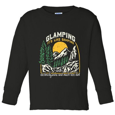 Glamping Definition Glamper Its Like Camping Spark Campers Toddler Long Sleeve Shirt