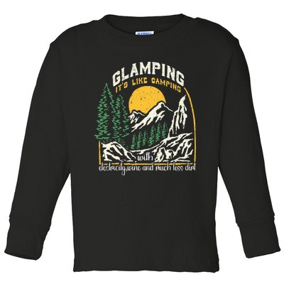 Glamping Definition Glamper Its Like Camping Spark Campers Toddler Long Sleeve Shirt