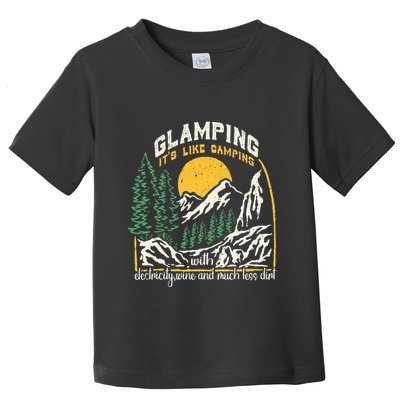 Glamping Definition Glamper Its Like Camping Spark Campers Toddler T-Shirt
