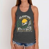 Glamping Definition Glamper Its Like Camping Spark Campers Women's Knotted Racerback Tank