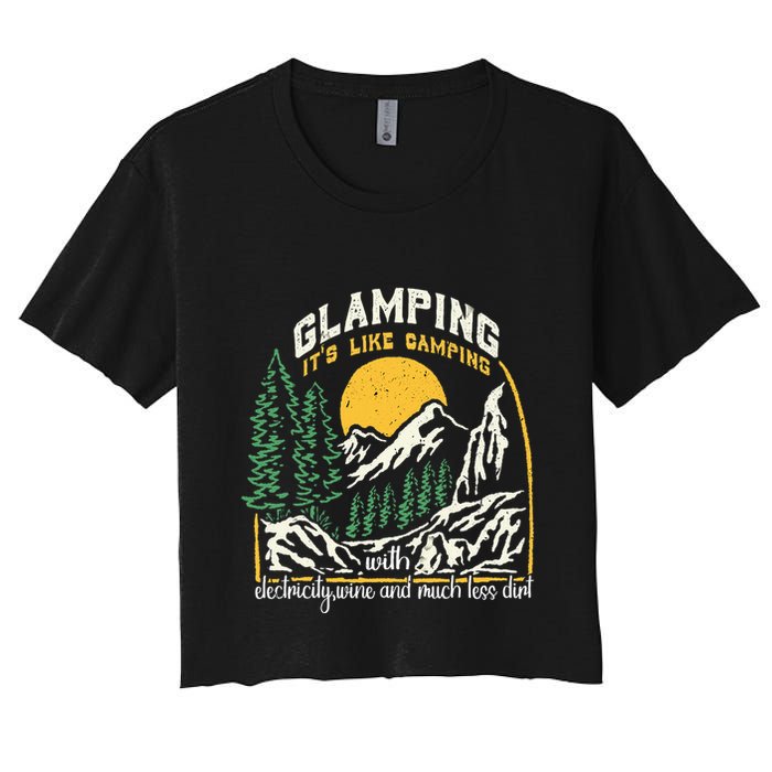 Glamping Definition Glamper Its Like Camping Spark Campers Crop Top
