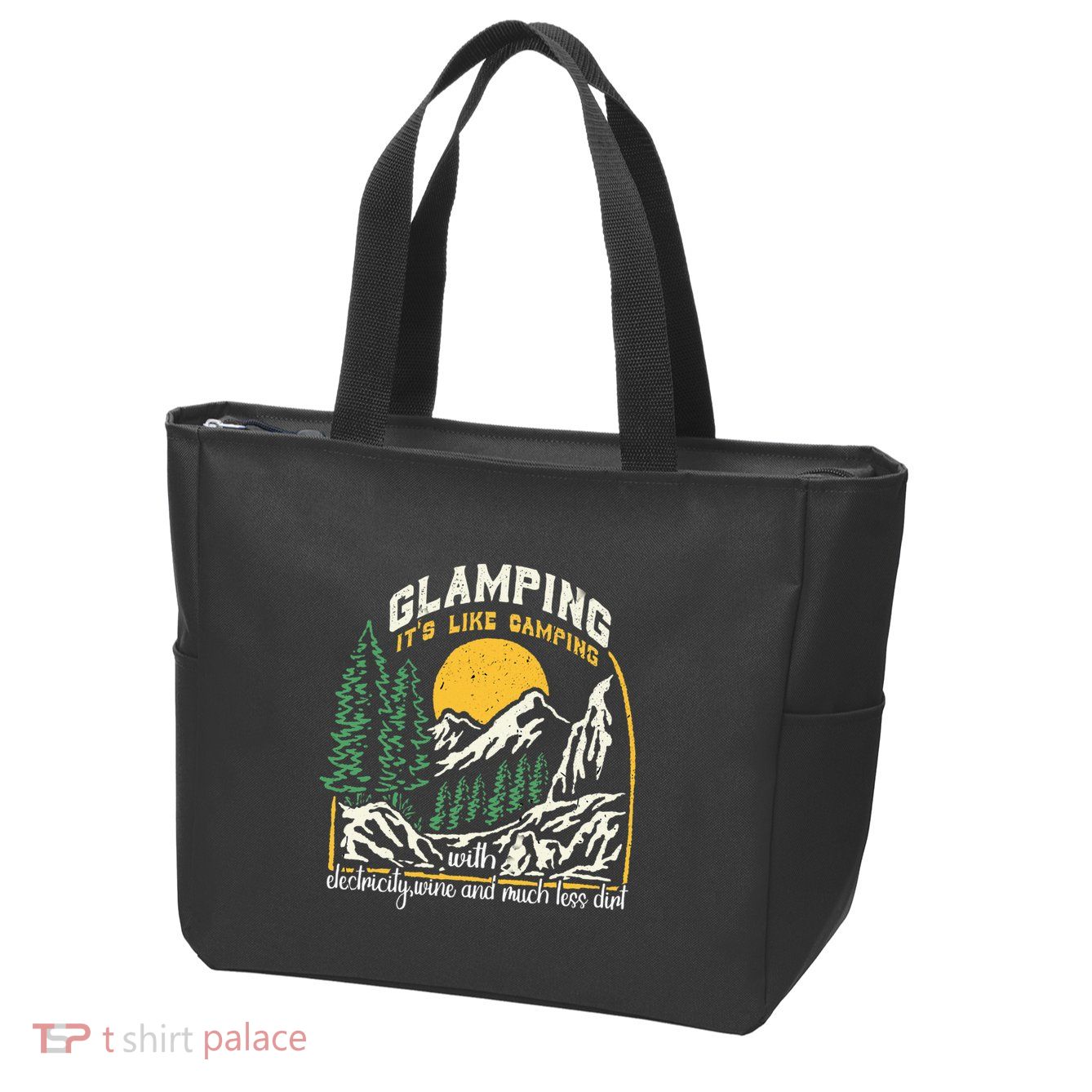 Glamping Definition Glamper Its Like Camping Spark Campers Zip Tote Bag