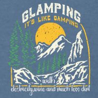 Glamping Definition Glamper Its Like Camping Spark Campers Garment-Dyed Sweatshirt