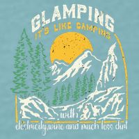 Glamping Definition Glamper Its Like Camping Spark Campers Sueded Cloud Jersey T-Shirt
