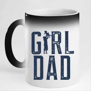 Girl Dad Gifts Dad Daughter 11oz Black Color Changing Mug