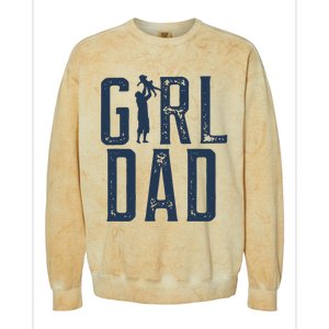 Girl Dad Gifts Dad Daughter Colorblast Crewneck Sweatshirt