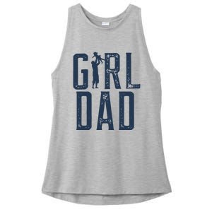 Girl Dad Gifts Dad Daughter Ladies PosiCharge Tri-Blend Wicking Tank