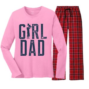 Girl Dad Gifts Dad Daughter Women's Long Sleeve Flannel Pajama Set 