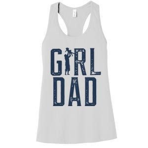 Girl Dad Gifts Dad Daughter Women's Racerback Tank