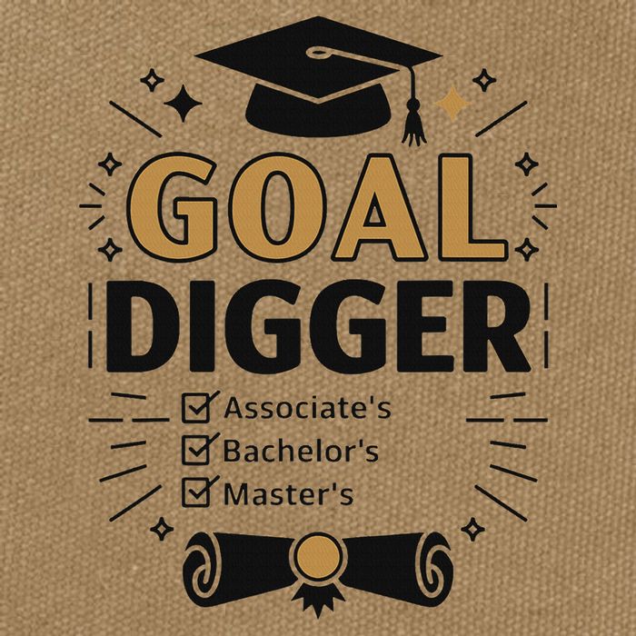 Goal Digger Graduation Checklist Design Cotton Canvas Backpack