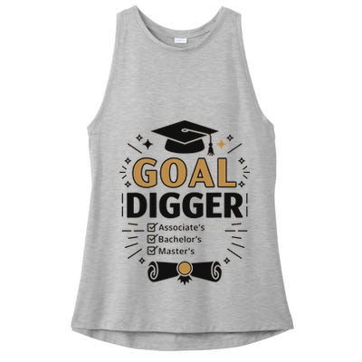 Goal Digger Graduation Checklist Design Ladies PosiCharge Tri-Blend Wicking Tank