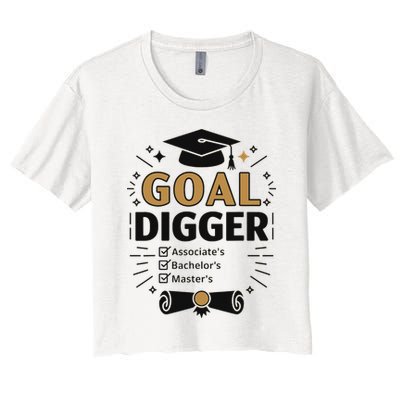 Goal Digger Graduation Checklist Design Crop Top