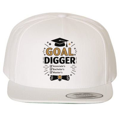 Goal Digger Graduation Checklist Design Wool Snapback Cap
