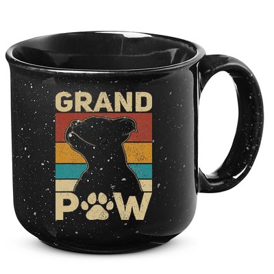 Grandpaw Dog Grandpa Funny Dog Lover Grandfather Pitbull 15oz Campfire Ceramic Mug