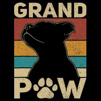 Grandpaw Dog Grandpa Funny Dog Lover Grandfather Pitbull 16 in Basic Backpack