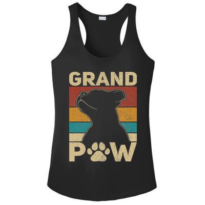 Grandpaw Dog Grandpa Funny Dog Lover Grandfather Pitbull Ladies PosiCharge Competitor Racerback Tank