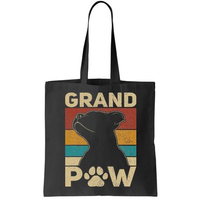 Grandpaw Dog Grandpa Funny Dog Lover Grandfather Pitbull Bag