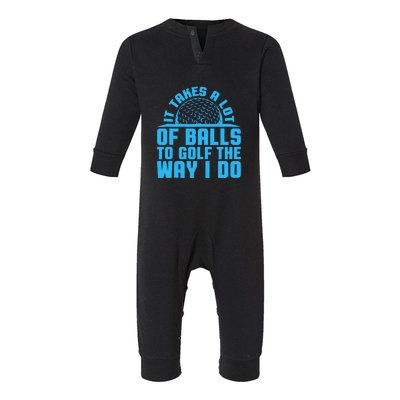 Golf Dad Golf Men Golf Golfing Gift For Dad Father's Day Infant Fleece One Piece