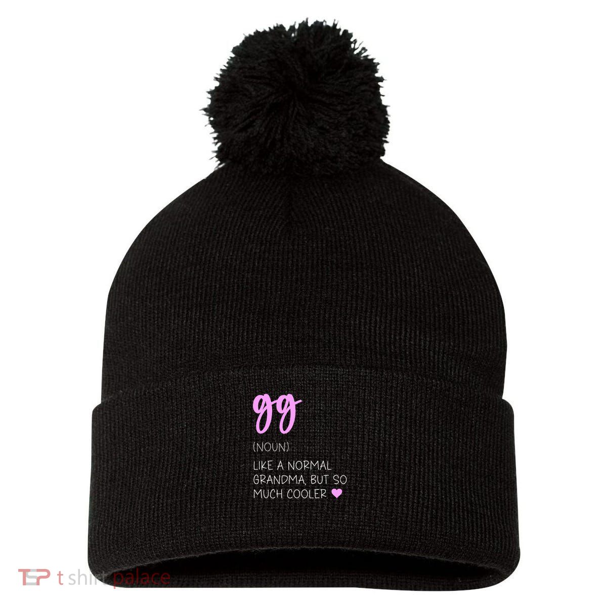 Gg Definition Pom Pom 12in Knit Beanie