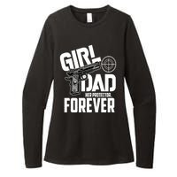 Girl Dad Her Protector Forever Funny Father Of Girl S Womens CVC Long Sleeve Shirt