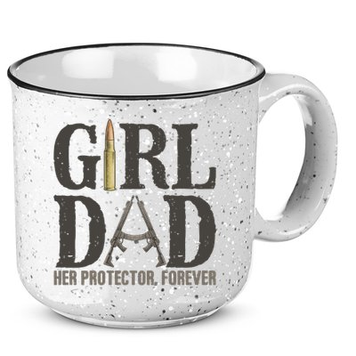 Girl Dad Her Protector Forever Funny Fathers Day 15oz Campfire Ceramic Mug
