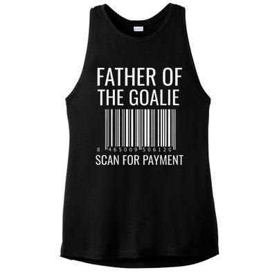 Goalie Dad Hockey Dad Hockey Goalie Ladies PosiCharge Tri-Blend Wicking Tank