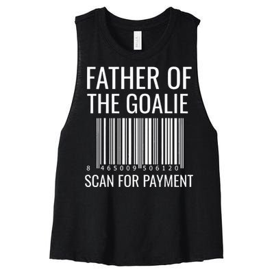 Goalie Dad Hockey Dad Hockey Goalie Women's Racerback Cropped Tank