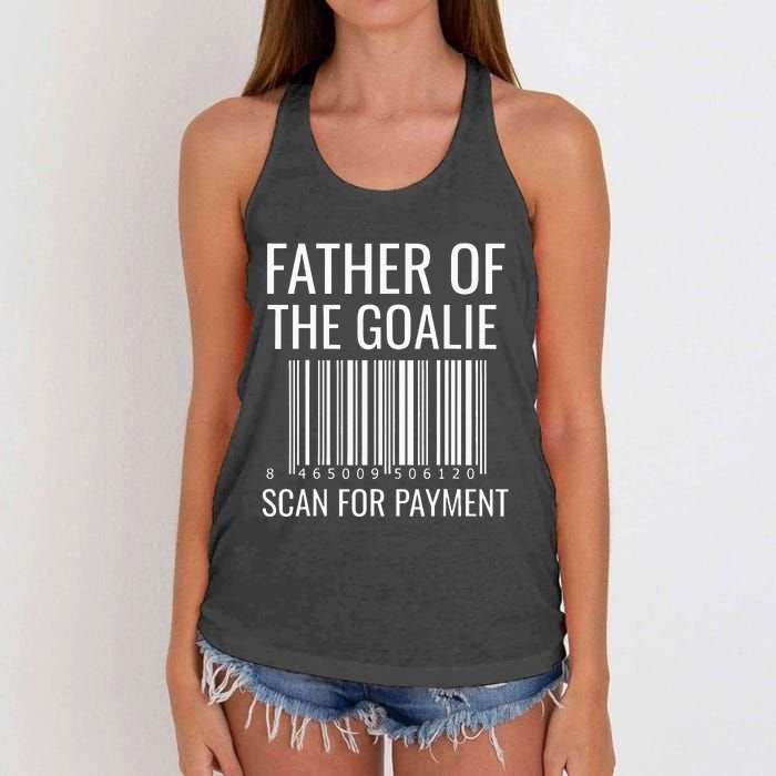 Goalie Dad Hockey Dad Hockey Goalie Women's Knotted Racerback Tank