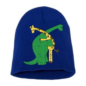 Giraffe Dinosaur Hug Love Dino Animals Safari Halloween Gift Short Acrylic Beanie