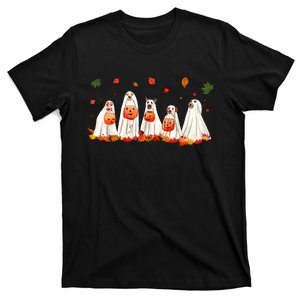 Ghost Dog Halloween Boo Ghost Lover Dog Owner Dog Mom Dad T-Shirt