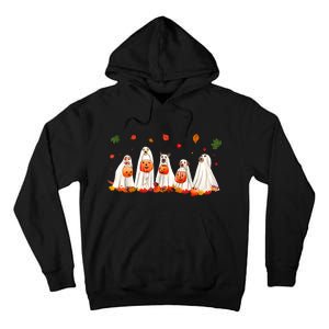 Ghost Dog Halloween Boo Ghost Lover Dog Owner Dog Mom Dad Tall Hoodie