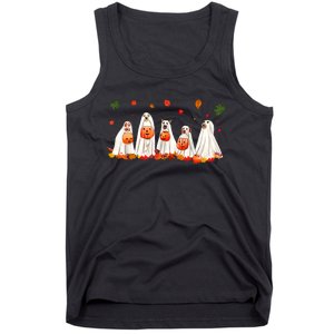 Ghost Dog Halloween Boo Ghost Lover Dog Owner Dog Mom Dad Tank Top