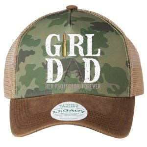 Girl Dad Her Protector Forever Funny Father Of Legacy Tie Dye Trucker Hat