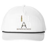 Girl Dad Her Protector Forever Funny Father Of Snapback Five-Panel Rope Hat